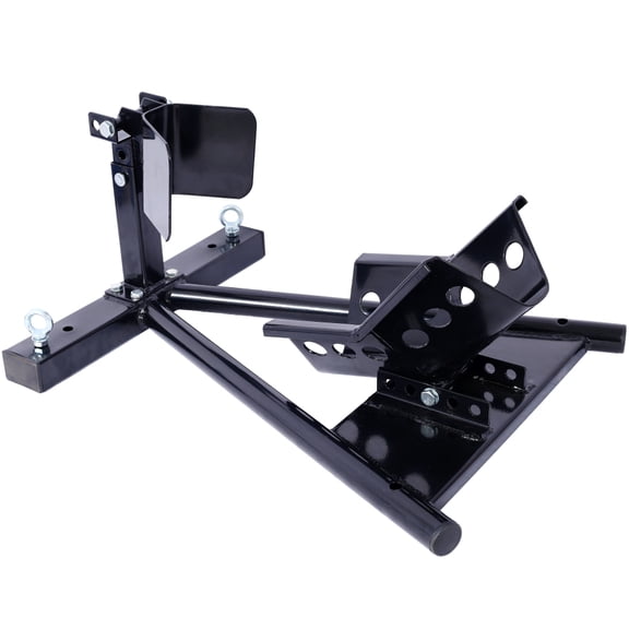 Motorcycle Front Tire Chock Adjustable Wheel Stand Fit for 17 to 21 Inch Wheels Heavy Duty Steel Motorcycle Parking Support Bracket Black