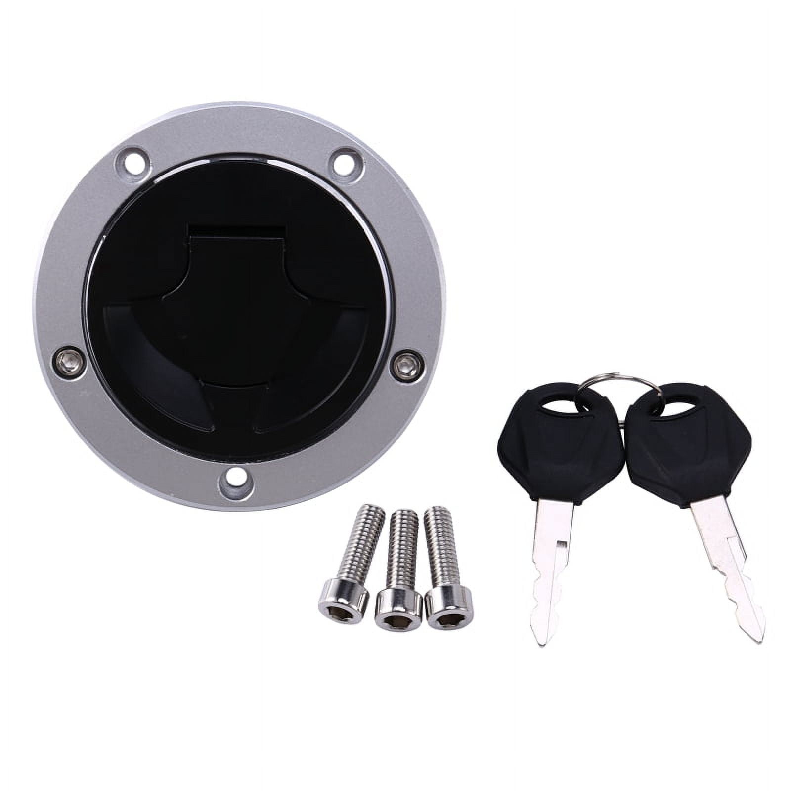 Aluminum Gas Tank Cap Cover For Kawasaki Motorcycles - Fits Z750, Z1000, Ninja ZX6R, ZX10R, ZX14R Models 2006-2016