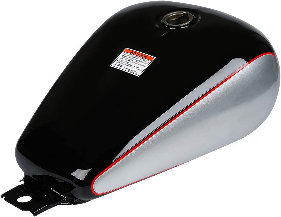 Motorcycle Fuel Tank, SLMOTO Fuel Gas Tank Motorcycle Gas Tank 3.4 Gallons Fuel Gas Tank Fit For Rebel 250 CMX250C 1985-2016 13 14 15 16 Black