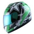 thumbnail image 1 of Motorcycle Full Face Helmet HJM A110 Adult Racing Star Green, 1 of 5