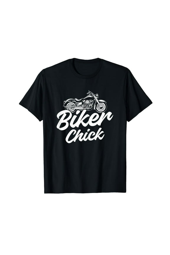 Motorcycle Funny Girls Chopper Race Biker Chick T-Shirt