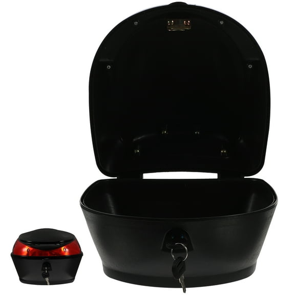 Motorcycle Garage Storage Top Case Scooter Trunk Motorized for Adults Scooters Man Travel Black