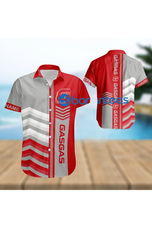 Motorcycle Gas Gas Arrow Pattern Hawaiian Shirt New Custom Name Gift