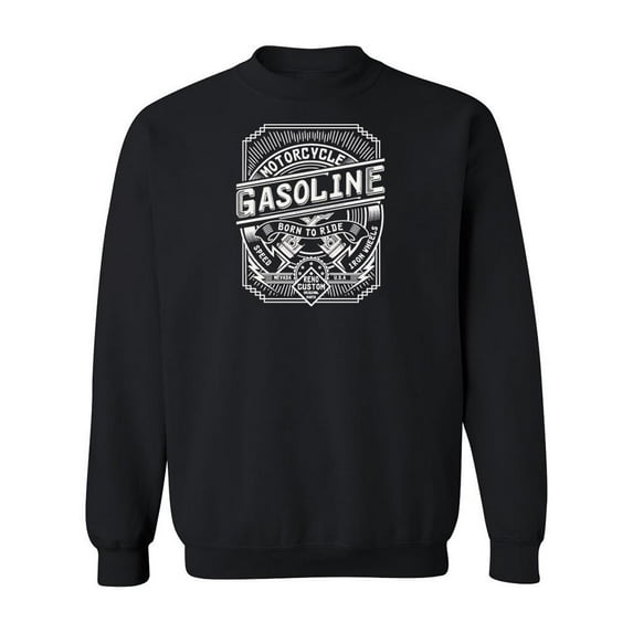 Motorcycle Gasoline Poster Desig Sweatshirt Men -Image by Shutterstock, Male 3X-Large