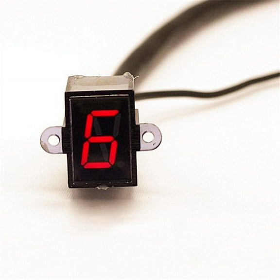 Motorcycle Gear Digital Display Indicator Red LED N-6 Speed Shift Lever Gauge US