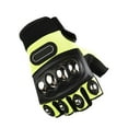 thumbnail image 1 of Motorcycle Gloves Air Flow Steel Knuckle Touchscreen Non-Slip Riding Driving Motorcycle Half Finger Gloves Sports Exercise Fitness Fingerless Yellow, 1 of 6