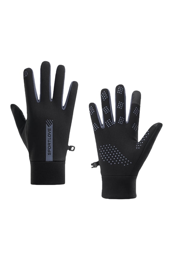 Motorcycle Gloves, Audhol Winter Full Fingers Warm Gloves Men Women Touch Screen Gloves, Driving Biking Running Running Gloves Navy, One Size