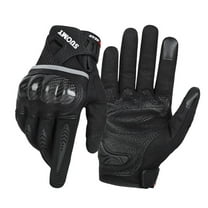 Motorcycle Gloves, Carbon Fiber Shell Motocycle Gloves, Breathable Lightweight Motorcyle Gloves, Touchscreen Motorcycle Riding Gloves for Road Racing, Motocross, Cycling(Black,2XL,1 Pairs)