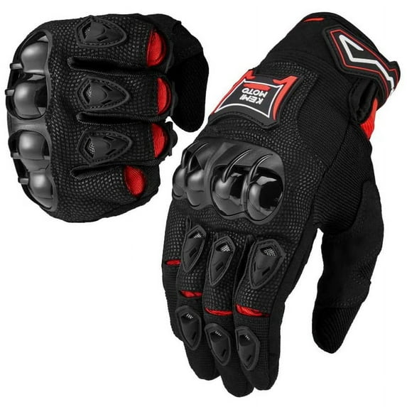 Motorcycle Gloves Men Riding Breathable Summer Carbon Fiber Glove for Motocross Racing Dirt Bike ATV UTV Mountain Bike Cycling Outdoor Sports (XL, Black)