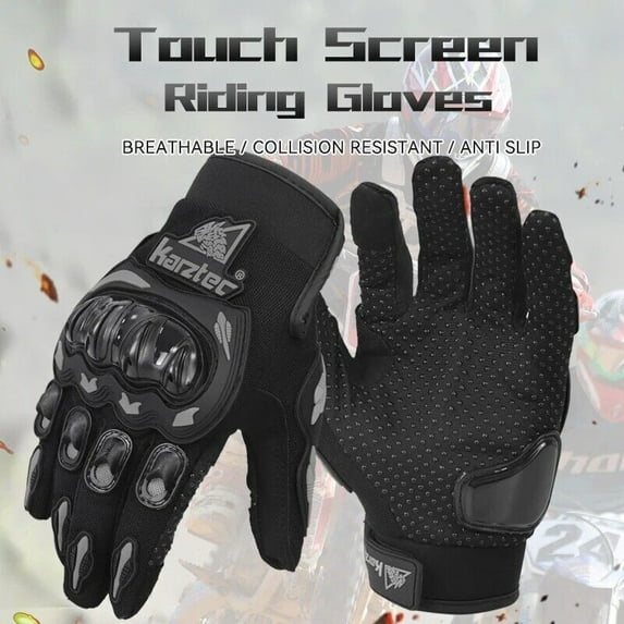 Motorcycle Gloves for Men and Women, Full Finger Touchscreen Motorbike Cycling Gloves for BMX ATV MTB Riding, Dirt Bike Bicycle Racing Mountain Motorcycle Motocross