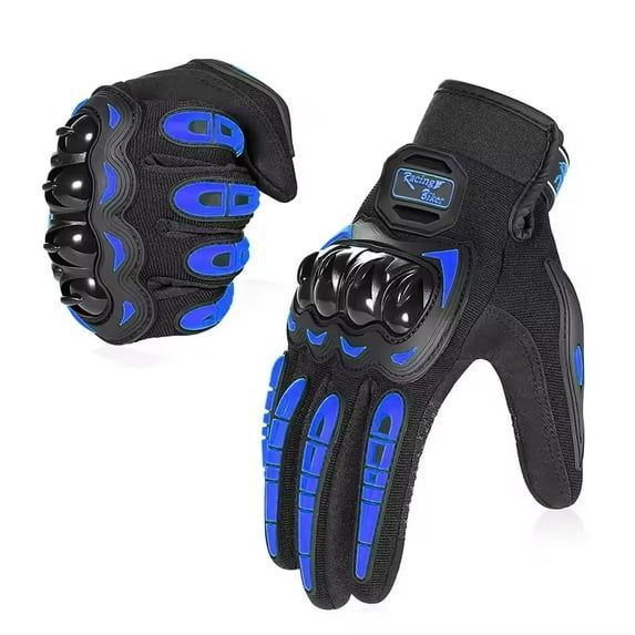 Motorcycle Gloves For Men And Women, Summer Breathable Mesh Gloves With Hard Knuckle Protection, Touchscreen Compatible Fingertips, Adjustable Wrist Strap For Riding, Cycling, Outdoor