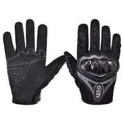 Motorcycle Gloves Touchscreen Compatibility Anti-Slip Wear-resistant Outdoor Sport Off-Road Riding Safety Gloves, Black M