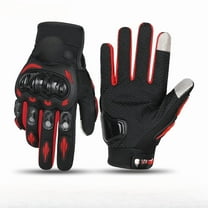 Motorcycle Gloves for Men, Full Finger Hard Knuckle Rainproof Winter Motorcycle Gloves with Non-Slip Palm Touch Screen for Racing, Riding,