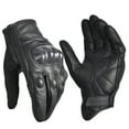 thumbnail image 1 of Motorcycle Gloves for Men Hard Knuckle Touchscreen Full Finger Leather Gloves Protection Riding Driving Biker Glove Black, 1 of 6