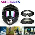 thumbnail image 1 of Motorcycle Goggles,Dirt Ski Goggles,Snow Motocross Goggles,Windproof Dustproof Racing Goggles,Scratch Resistant,Black,2 PCS, 1 of 7