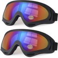 thumbnail image 1 of Motorcycle Goggles Kids, 2 Pack Dirt Bike ATV Motocross Goggles Ski Goggles, Off Road Riding Goggles for Child, Anti-UV Dust Airsoft Glasses for Men Women Youth Adult (Color lens), 1 of 7