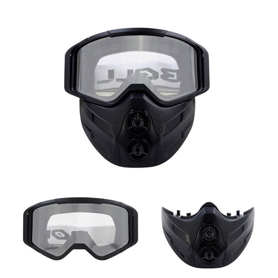Motorcycle Goggles Mask Detachable,2 Pieces Motorcycle Goggles Dirt Bike Goggles ATV Goggles Riding Goggles Ski Goggles Suitable For Men Women Youth
