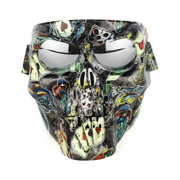Motorcycle Goggles Skull Windproof Face Cover Shield Eye Protection Glasses