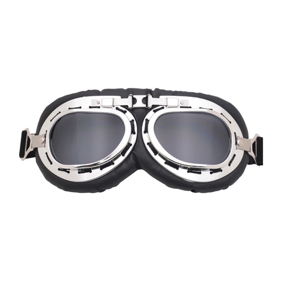 Motorcycle Goggles Vintage Leather Riding Glasses ATV Off-Road Anti-Scratch Dust Proof Eyewear for Men Women Adult