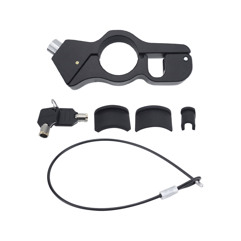 Motorcycle Grip Lock, Heavy Duty Anti Theft Helmet and Brake Lock Secures Bike, Scooter, Moped, ATV (Black)