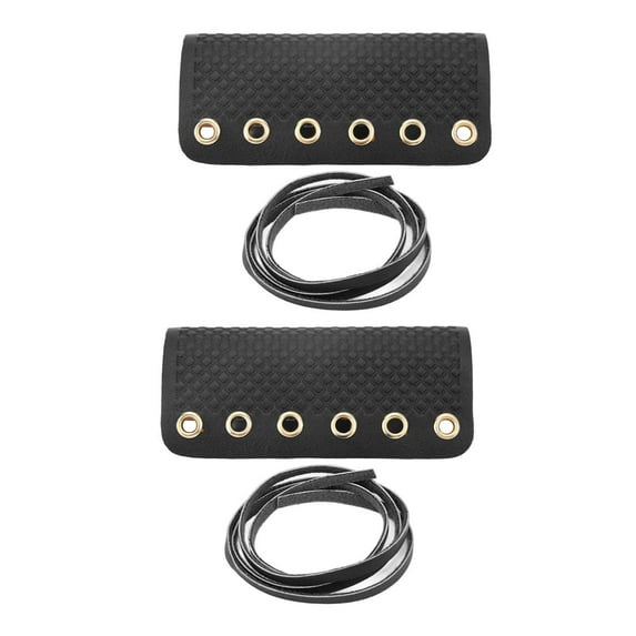 Motorcycle Hand Grip Covers, Simulated Leather Handlebar Grip Cover Modification Accessories(black)