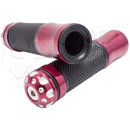 Motorcycle Hand Grips Bar Ends 7/8 Inch Handlebars GSXR CBR RR Ninja ZX R1 R6