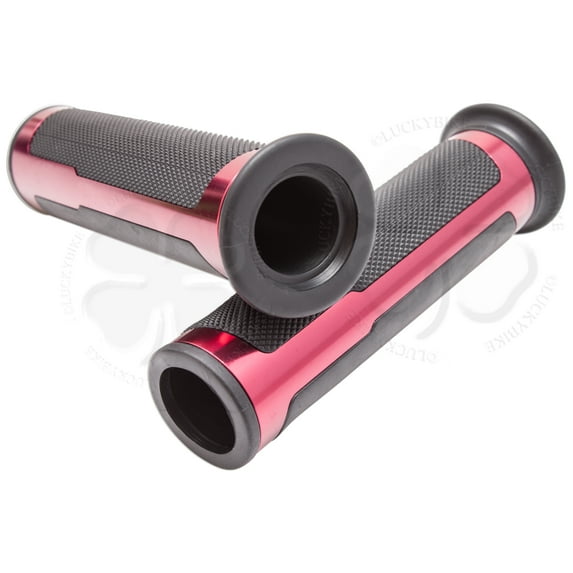 Motorcycle Hand Grips Open End 7/8 Inch Handlebars GSXR CBR RR Ninja ZX R1 R6