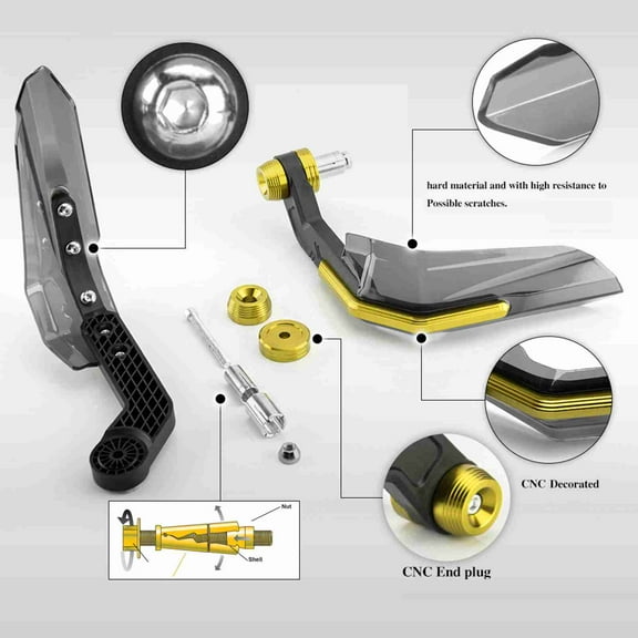 Motorcycle Handguards, Anodized Motorbike Handguards Wind Protector Universal For 7/8'' Handlebar, 1 Pair