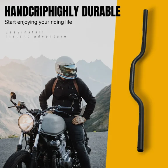 Motorcycle Handlebar 7/8" 22mm Cafe Racer Handlebars Low Rise Drag Bars Universal For Cafe Race Bobber Motocross Dirt Pit Bike ATV Ebike Mini Bike Black