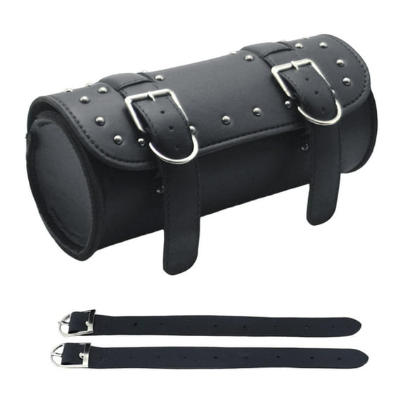 Motorcycle Handlebar Bag Fork Bag Saddlebag PU Leather Durable Storage for Electric Bikes Motorcycles