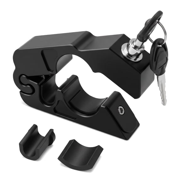 Motorcycle Handlebar Brake Lever Lock, Anti-Theft Security Caps-Lock with Throttle Control, Universal Fit for Scooters, Mopeds, ATVs & Sport Bikes (Fits Grips Up to 1.5")