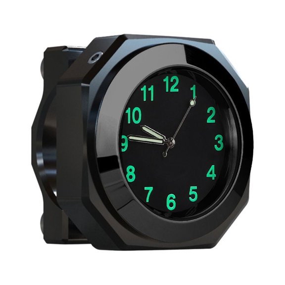 Motorcycle Handlebar Clock Aluminum Alloy Waterproof Quartz Watch Luminous IPX7 22-28mm Mount