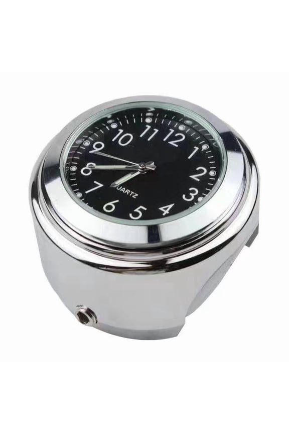 Motorcycle Handlebar Clock Waterproof Aluminum Alloy Handlebar Watch with Quartz Movement, Easy Mount Cycle Clock for Motorbike Riders Precise Timekeeping