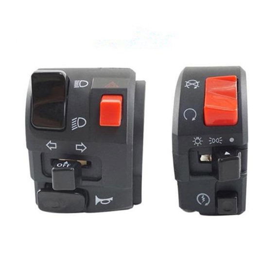 Motorcycle Handlebar Controls with Integrated Fog Lamp and Start Kill Swtich