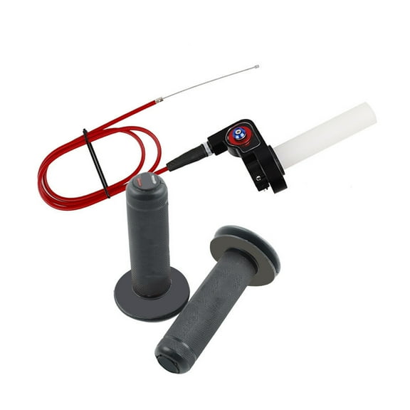 Motorcycle Handlebar Hand Grips Throttle Cable Set for Pit Dirt Bike with 7/8" 22mm Handlebar