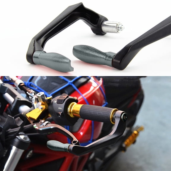 Motorcycle Handlebar Handguard Fall Protection Black Aluminum Alloy for Electric Vehicles and Motorcycles 7.68x2.48 Inches