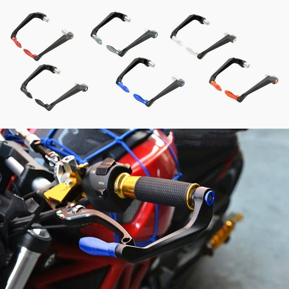 Motorcycle Handlebar Handguard Fall Protection Black Aluminum Alloy for Electric Vehicles and Motorcycles 7.68x2.48 Inches