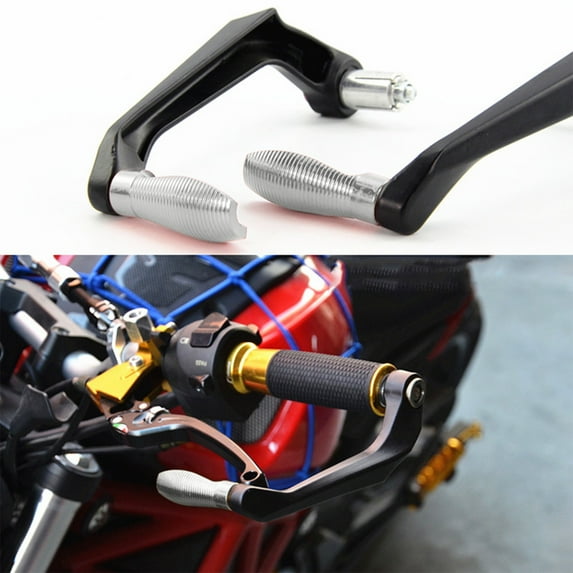Motorcycle Handlebar Handguard Fall Protection Black Aluminum Alloy for Electric Vehicles and Motorcycles 7.68x2.48 Inches