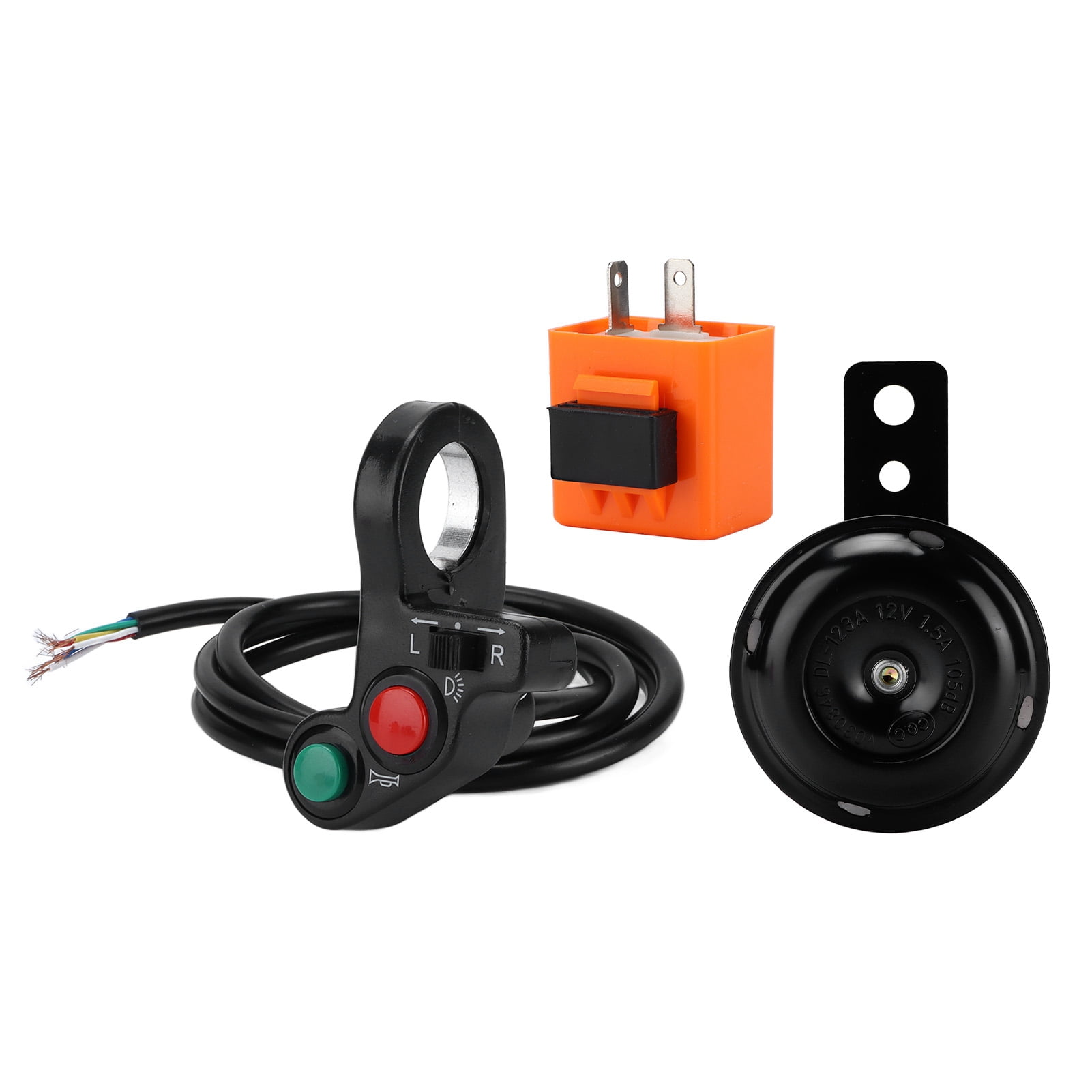 Motorcycle Handlebar Horn Turn Signal Light Switch Assembly 7/8in