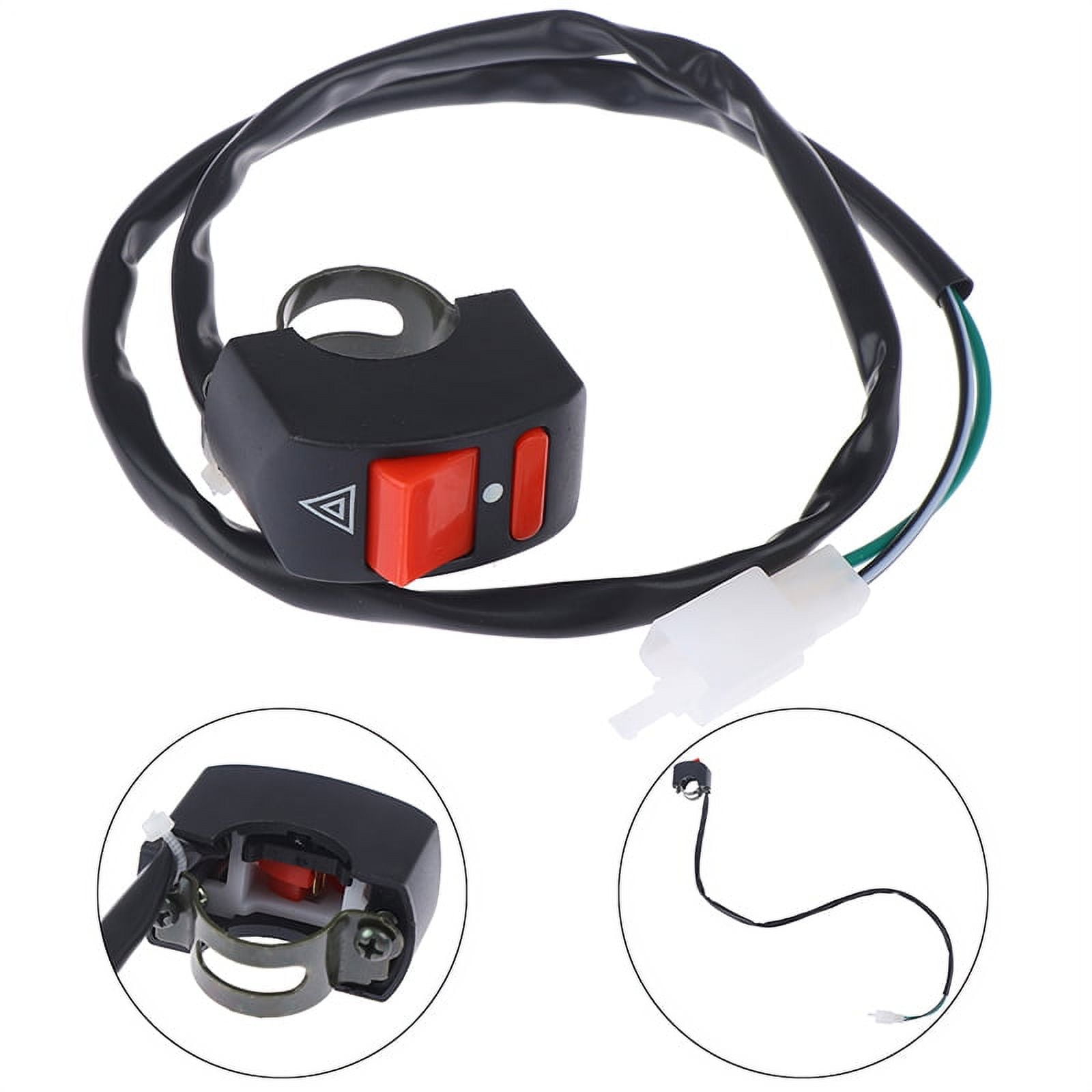 Motorcycle Handlebar Light Switch ONOFF Button Accident Hazard Light