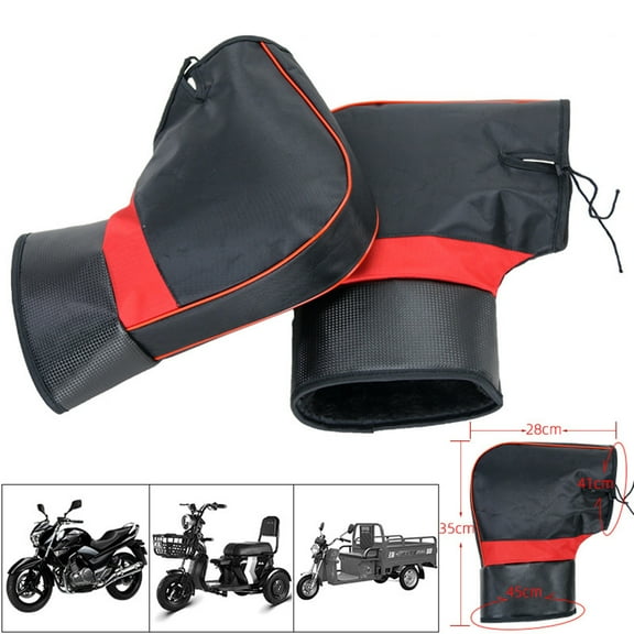 Motorcycle Handlebar Muffs Gloves Windproof Waterproof Mitts Snowmobile Scooter ATV Motorbike Handle Grip Gloves Cold Weather Thermal Gloves E-bike Cycling Gloves Universal Winter Hands Warmer Gloves
