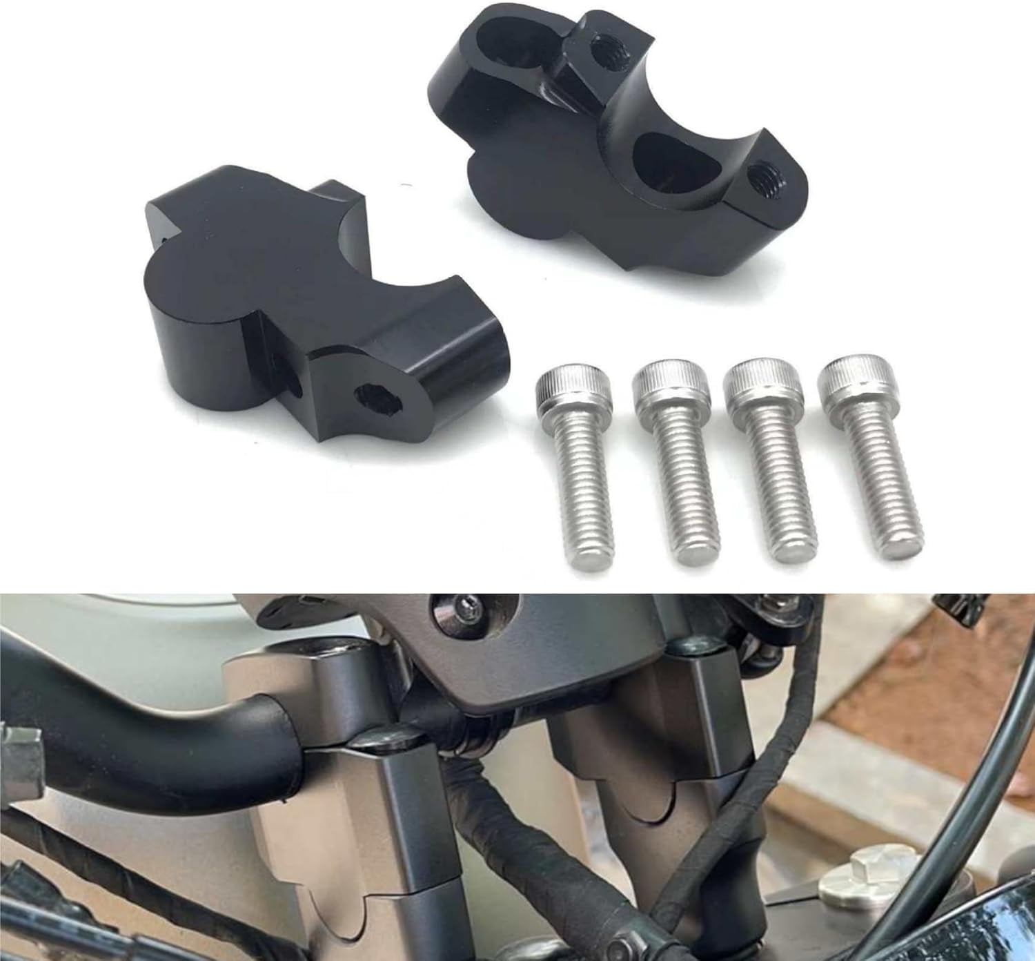 Motorcycle Handlebar Risers Mount Clamp,CNC Handle Bar Riser Mount ...