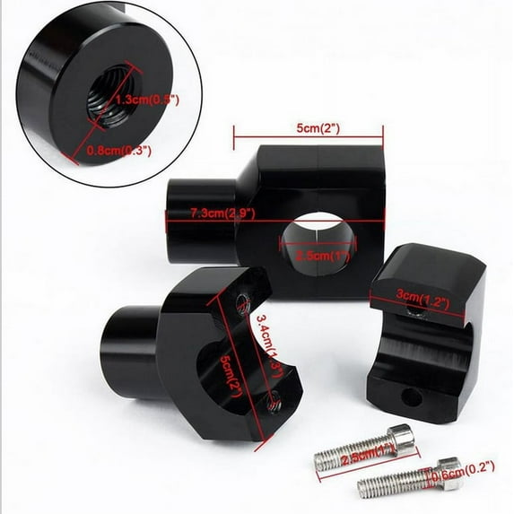 Motorcycle Handlebar Risers Mount For Harley Softail Dyna Bobber Chopper Black