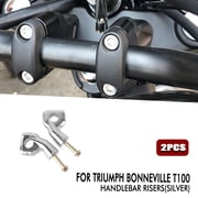 Motorcycle Handlebar Risers Parts Kit Set For Triumph Bonneville T100 T120 Black chrome