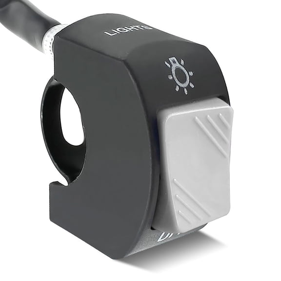 Motorcycle Handlebar Switch ATV Light Switch with On Off Push Button for U5 U7 U2 Motorcycles Scooter Electrombile Motorbike-7/8(22mm) Grey