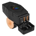 thumbnail image 1 of Motorcycle Handlebar Switch Dual USB Fast Charger Waterproof Cover 12-24V, 1 of 8