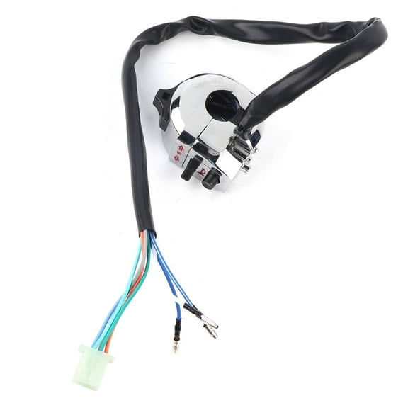 Motorcycle Handlebar Switch, Motorcycle Function Switch Horn Turn Signal Switch Blinker Switchs, Universal Control Turn Signal Horn Function Head Light Low High Beam Left Switch
