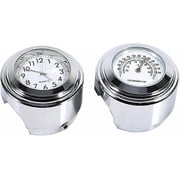 Motorcycle Handlebar Watch, 7/8" Waterproof Motorcycle Handlebar Mount Digital Clock and Thermometer Temp