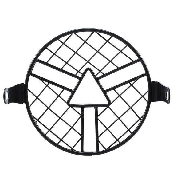 Motorcycle Headlight Lamp Shade Retro Black Shell Round Headlight Grille