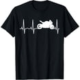 thumbnail image 1 of Motorcycle Heartbeat T-Shirt - Best Sport Bike Gift Tee T-Shirt men and women can wear, black, white, gifts, 1 of 4